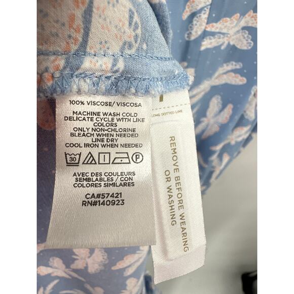 LOFT Soft Blue Butterfly Flutter Sleeve Midi Dress // 12 - Picture 12 of 12